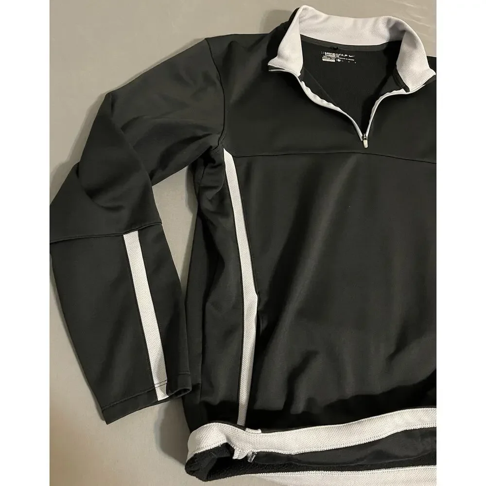 Nike Golf Therma-FIT 1/4 Zip Pullover Black White Men’s Large Excellent